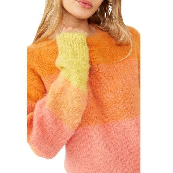 Free People Autumn Sky Stripe Sweater in the size XL - Picture 4 of 11